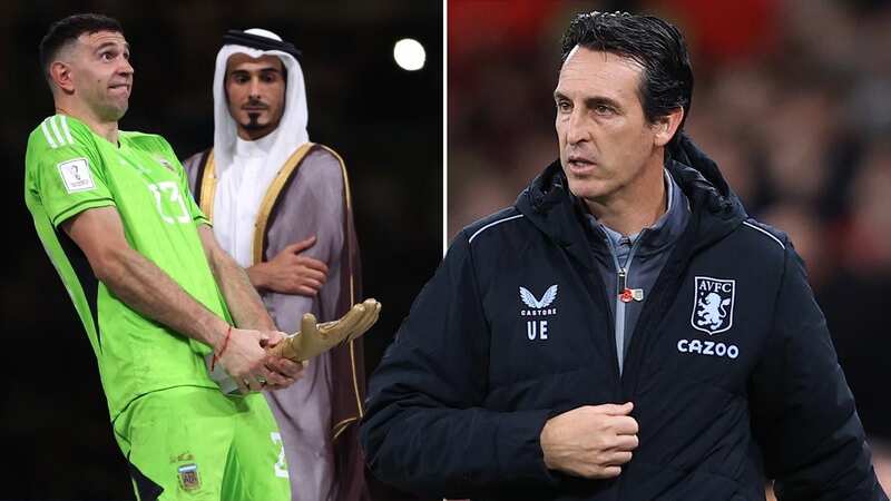 Villa boss Unai Emery could replace number one Emi Maartinez after his World Cup antics (Image: Getty Images)