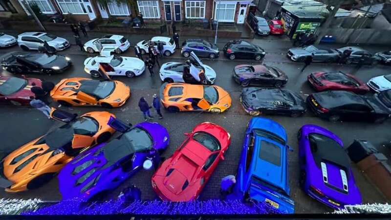 More than 30 cars were on display