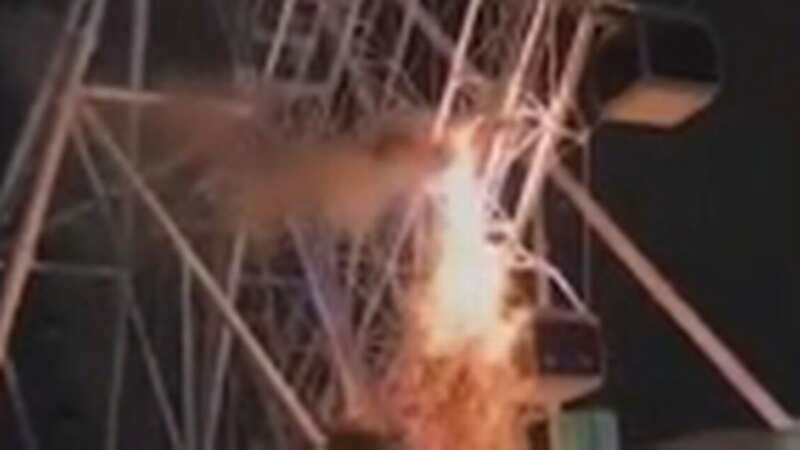 Ferris wheel bursts into flames with 62 people trapped in New Year