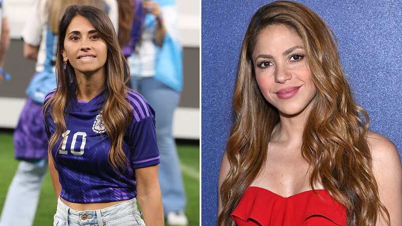 Shakira supported by Lionel Messi