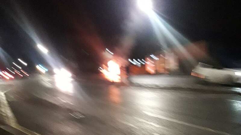 Kevin Pollard spotted the burning taxi on his way home (Image: Kevin Pollard)