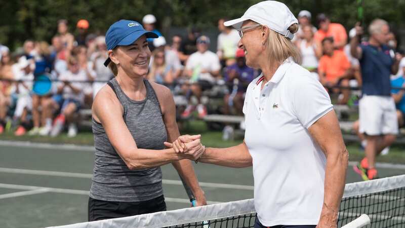 Martina Navratilova (left) and Chris Evert were former tennis rivals but are now supporting each other in their battles against cancer (Image: AP)