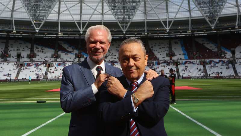David Sullivan (right) has led tributes after the sudden death of West Ham co-owner and long-term business partner David Gold (left) (Image: Getty)