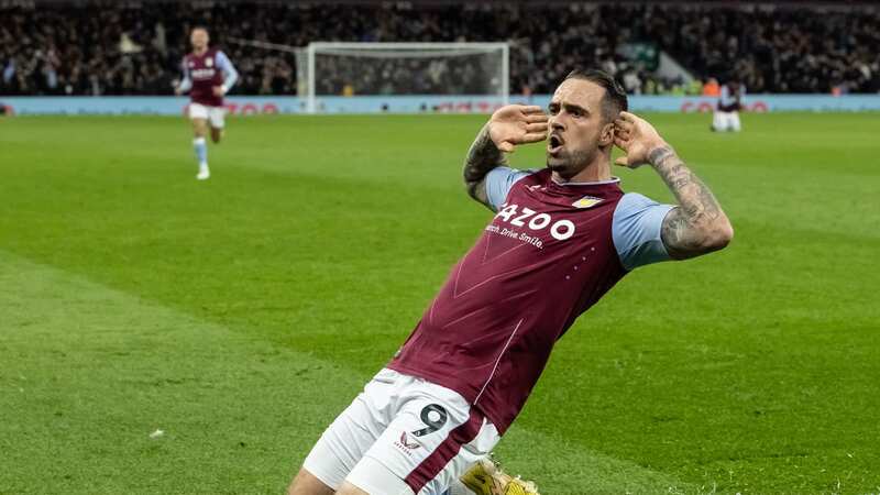 Danny Ings celebrates his equaliser for Villa