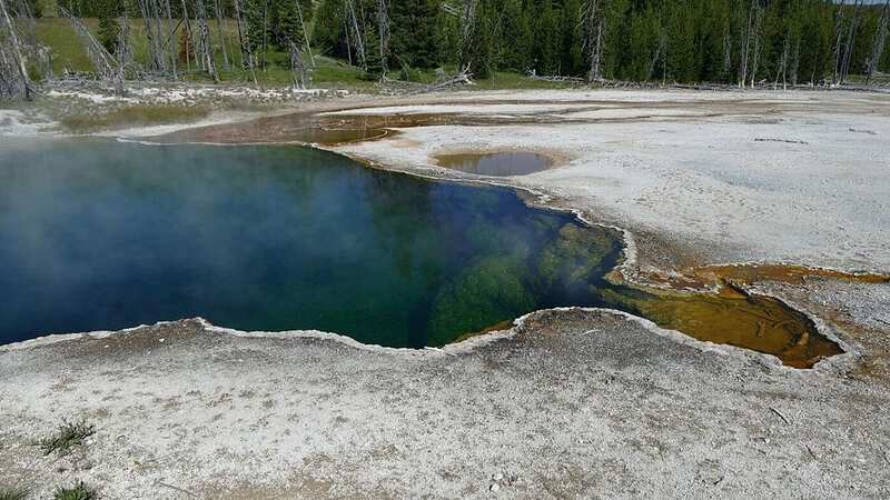 The Abyss Pool in Yellowstone National Park, Wyoming, where the foot was found floating (Image: Getty Images)