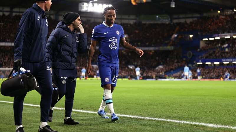 Sterling appeared to suffer a hamstring injury (Image: Getty Images)