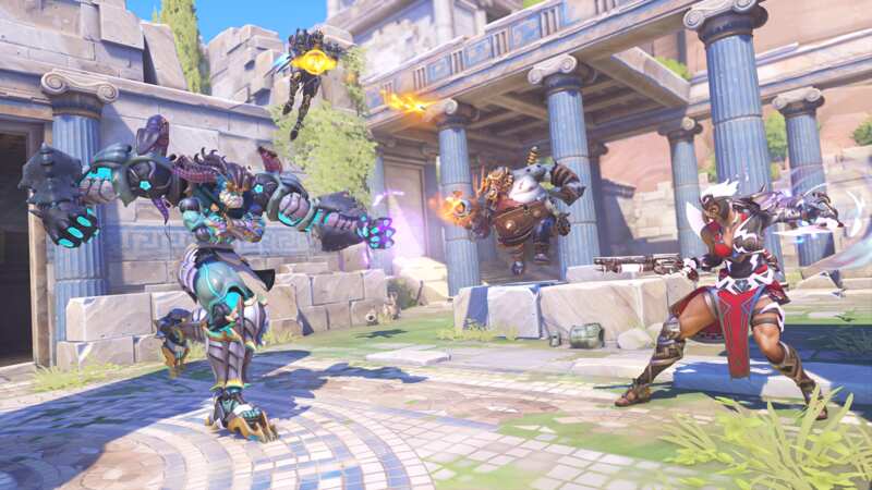 The free-to-play Overwatch 2: Battle of Olympus mode is here for the next two weeks (Image: Activision)