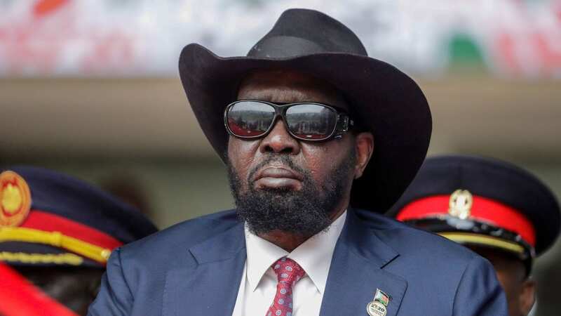 The footage aired last month appeared to show President Salva Kiir urinating on himself (Image: Brian Inganga/AP/REX/Shutterstock)