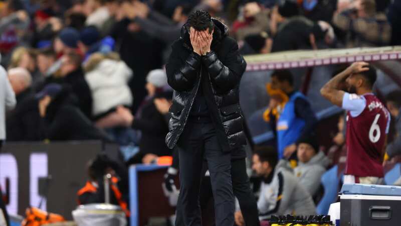 Unai Emery could not hide his frustration as Aston Villa were left red-faced by Stevenage (Image: Marc Atkins/Getty Images)