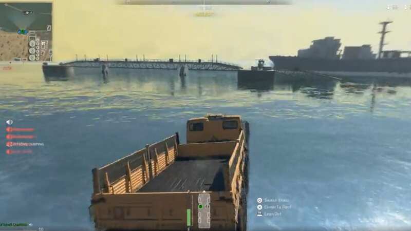 Driving the truck off the road into water at certain points of the map will activate the glitch (Image: Reddit u/The_Weasel)