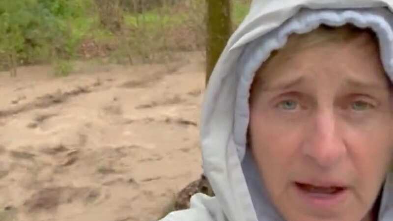 Ellen shared the scary footage on social media (Image: Ellen DeGeneres/Twitter)