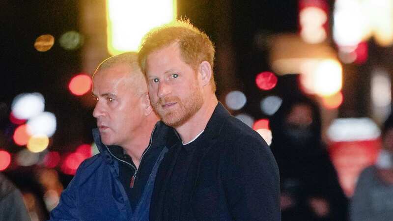 Prince Harry is protected by armed bodyguards ahead of The Late Show interview