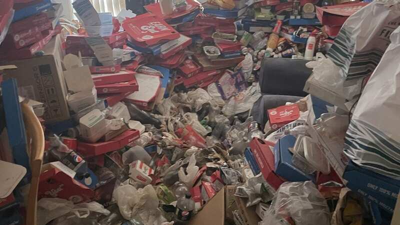 Cleaners find 1,500 pizza boxes among piles of rubbish in hoarder