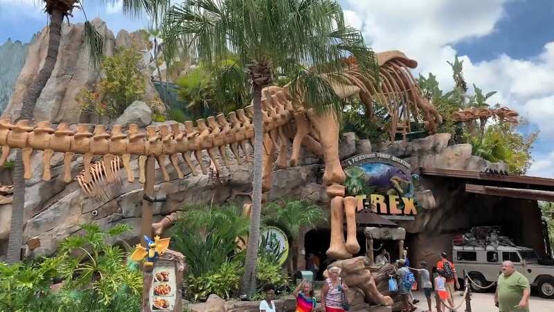 The incident happened at the T-Rex Cafe at Disneyland (Image: Disney Dining/Youtube)