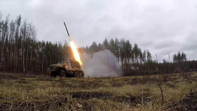 Russia launches artillery rockets at Ukrainian position (Image: Ministry of Defense of Russia/Newsflash)