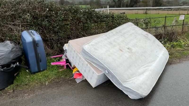 Holly discovered a letter among this pile of rubbish and dumped it at the address written on it (Image: ITV)