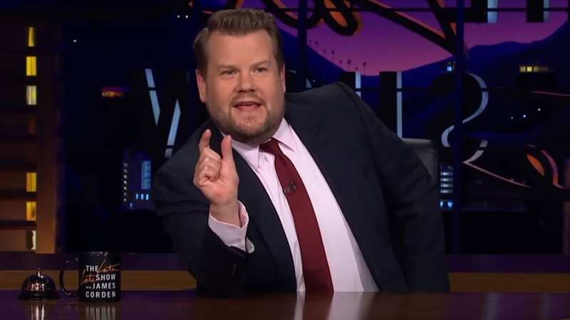 Comedian James Corden poked fun at Harry