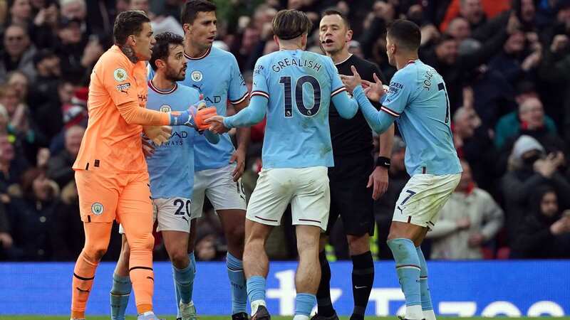 Man City players angrily confronted referee in tunnel after defeat to Man Utd