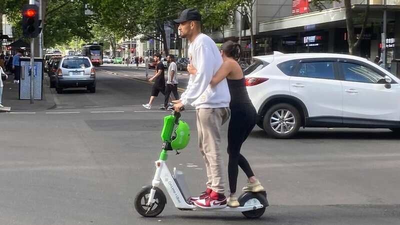 Nick Kyrgios riding a scooter in Melbourne ahead of the Australian Open (Image: JAMES ROSS/EPA-EFE/REX/Shutterstock)