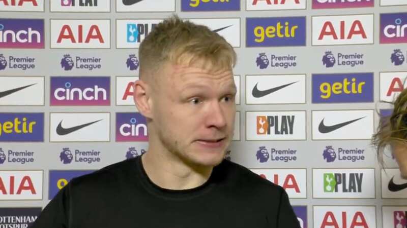 Aaron Ramsdale has been speaking about the post-match incident with the Tottenham fan (Image: Twitter/@footballdaily)