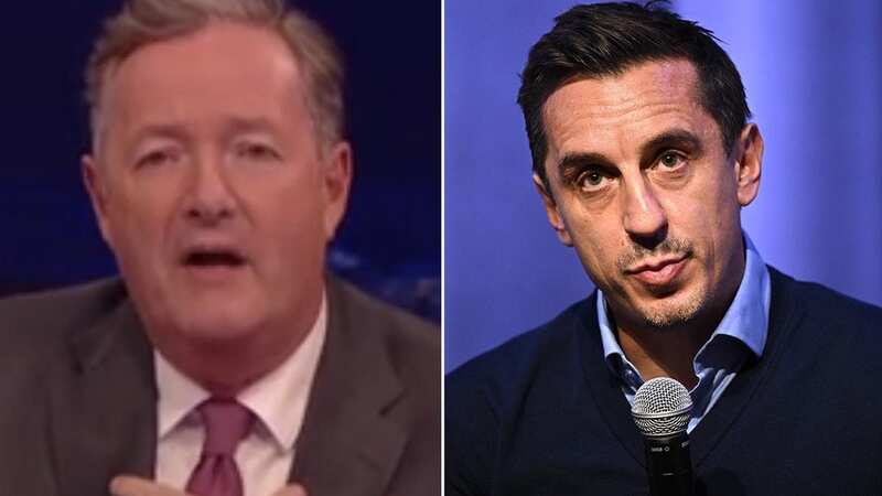 Piers Morgan has challenged Gary Neville to make a wager on Arsenal