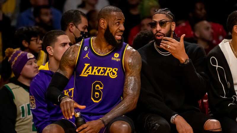 Anthony Davis (right) is closing in on a return from injury, which will be music to the ears of LeBron James and the LA Lakers (Image: Gina Ferazzi / Los Angeles Times via Getty Images)