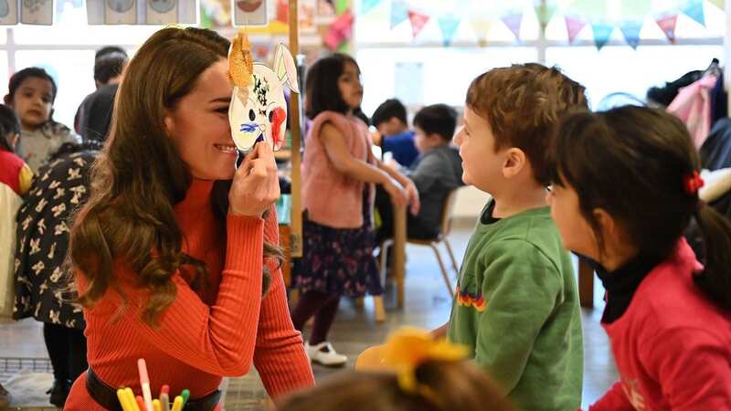 Princess Kate brushes off Prince Harry drama as she playfully hides behind mask