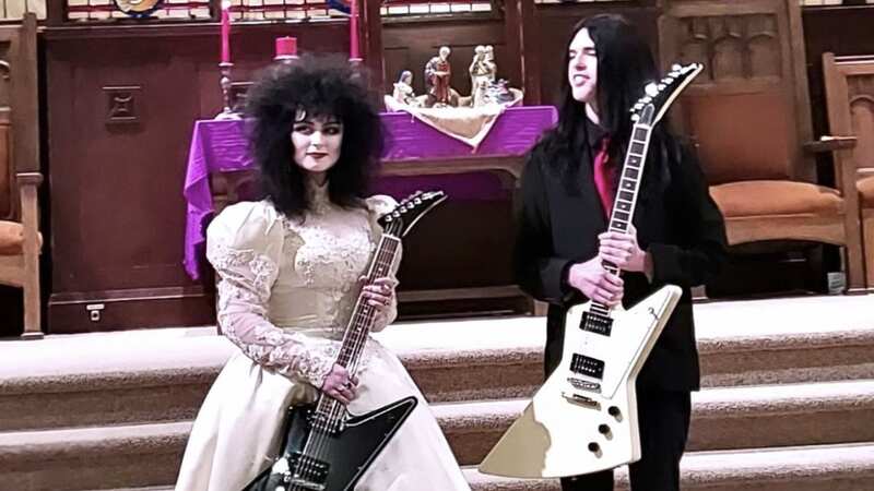 Madi Danger and Jay Aspen had a unique wedding (Image: Kennedy News/@madi_danger)