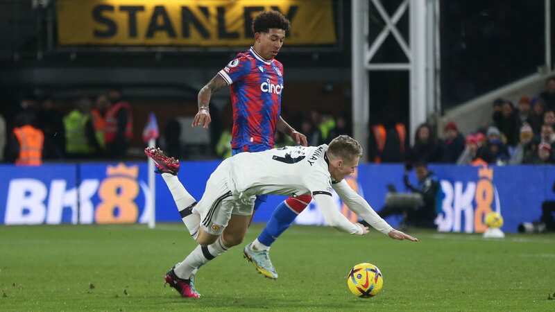 Scott McTominay was not awarded a penalty for the challenge by Chris Richards (Image: Rob Newell/Getty Images)