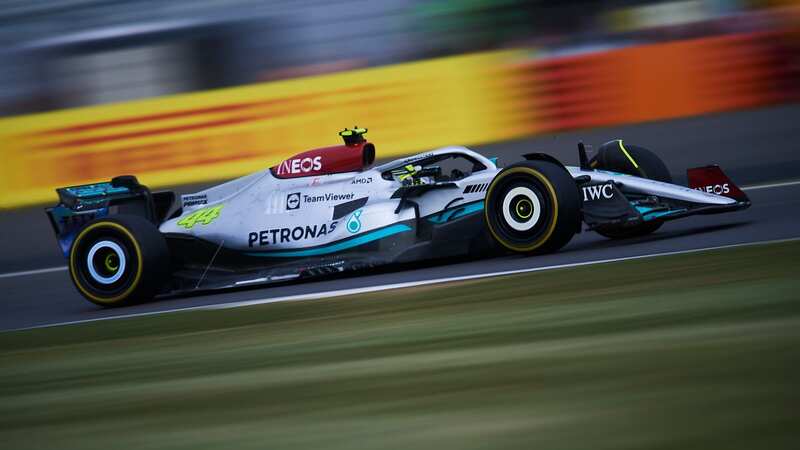 The Mercedes W13 car had no sidepods – a radically different design to the rest of their competitors (Image: Getty Images)