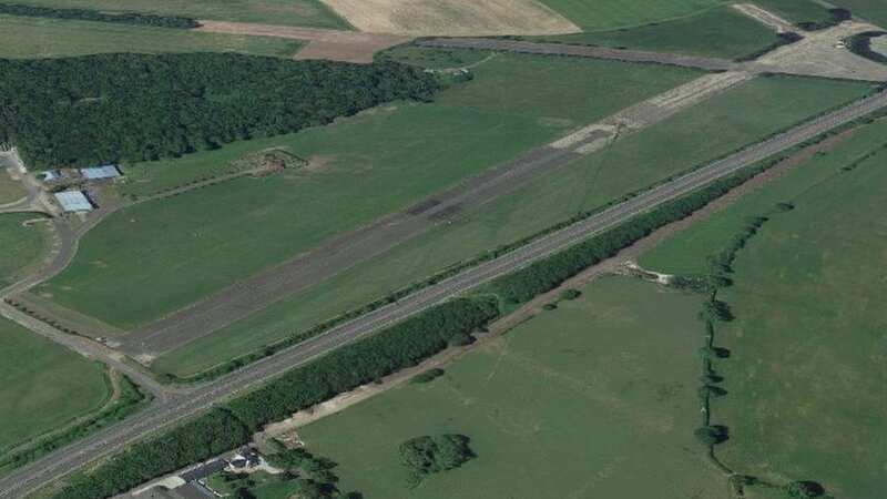 A plane hit the roof of a lorry coming in to land at Finmere Airfield (Image: Google)