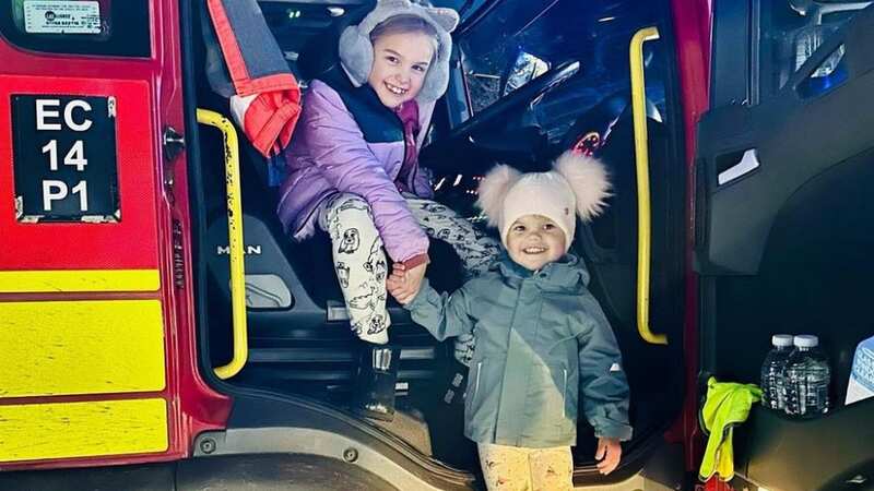 Rebekah Vardy shares pic of kids in fire engine after horror fire at family home