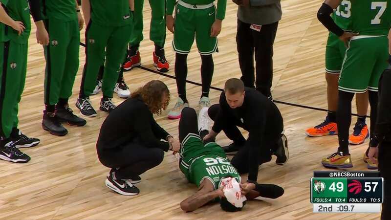 Marcus Smart went down in a heap on Saturday night