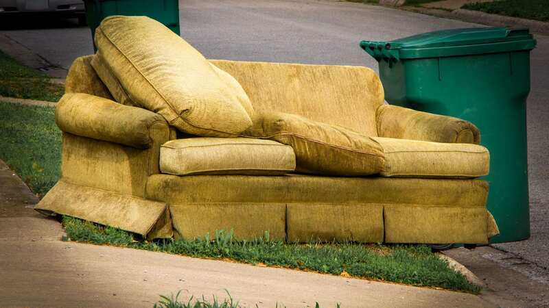 The family left an old sofa outside to be collected for disposal (Image: Getty Images/iStockphoto)