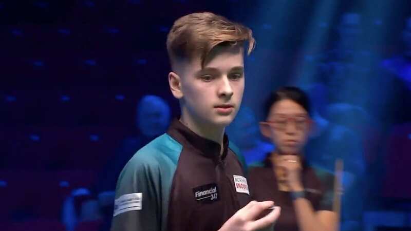 Vladislav Gradinari, 14, is the youngest player to ever win a televised snooker match (Image: @WeAreWST/Twitter)