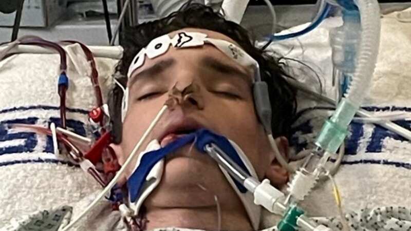 Jack Hollingsworth was placed into a coma to help save his life during a bad case of pneumonia (Image: BCUHB / SWNS)