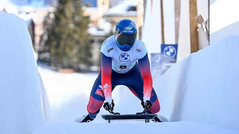 Weston completes his track record-breaking run at St Moritz (Image: Viesturs Lacis Rekords)