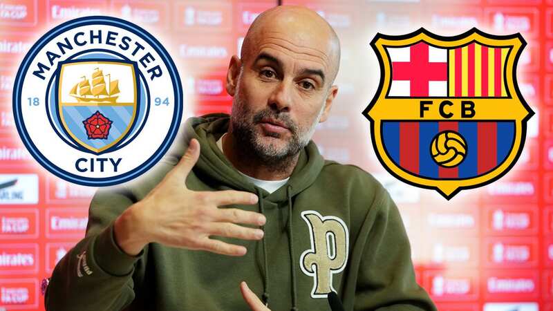 Pep Guardiola has opened the door to a Barcelona return (Image: Manchester City FC via Getty Ima)