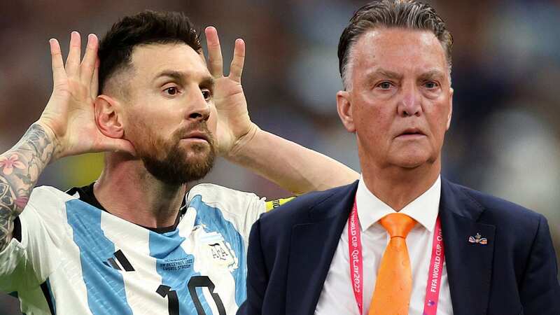 Lionel Messi celebrated in front of Louis van Gaal during a heated World Cup clash (Image: Getty Images)