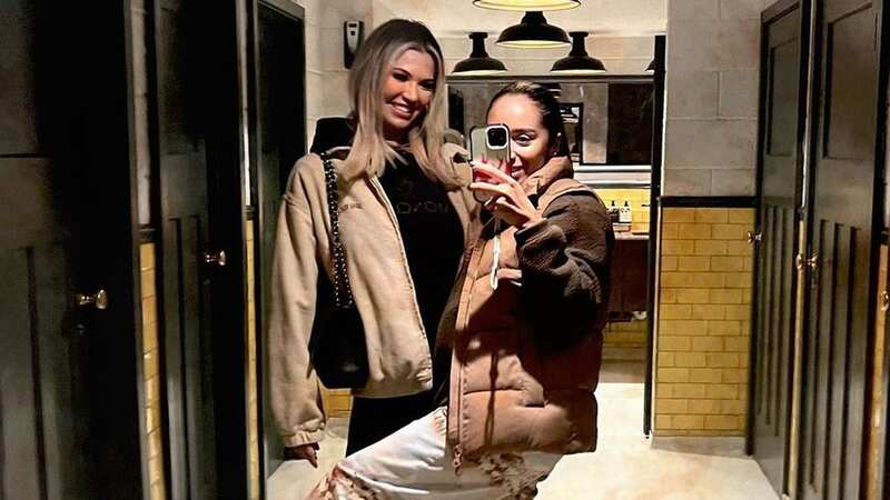 Christine McGuinness poses with Chelcee Grimes on return from social media break