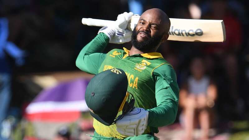 Temba Bavuma celebrated his hundred wildly (Image: Lee Warren/Gallo Images/Getty Images)
