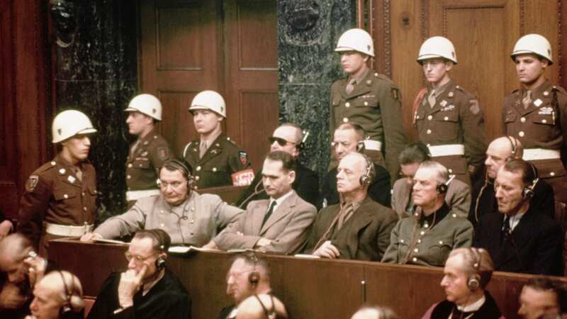 Ernst Kaltenbrunner on the witness stand testifies on his own behalf during the Nuremberg Trials in 1946 (Image: Corbis via Getty Images)