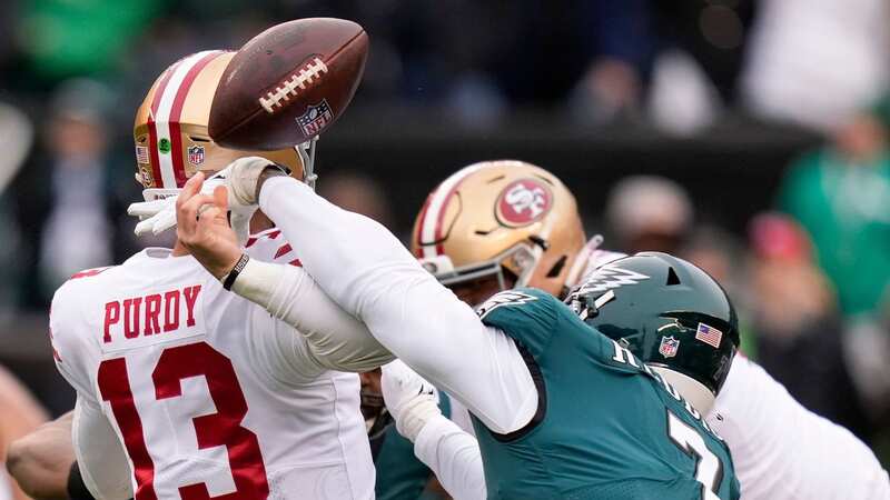 Brock Purdy was injured in the first quarter against the Philadelphia Eagles (Image: Seth Wenig/AP/REX/Shutterstock)