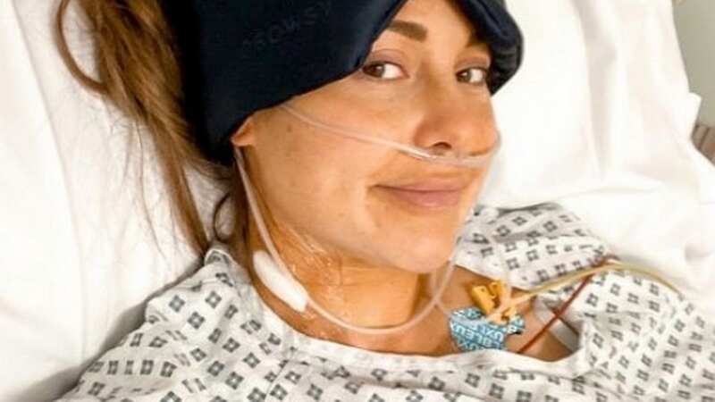Louise Thompson rushed to hospital with 