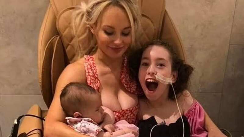 Jade Maberly-Stenner (adult, left) and Darren Corea were furious when their daughter Shiloh (right) was turned away from a Gold Coast nail salon due to her disability (Image: Jade Maberly-Stenner)