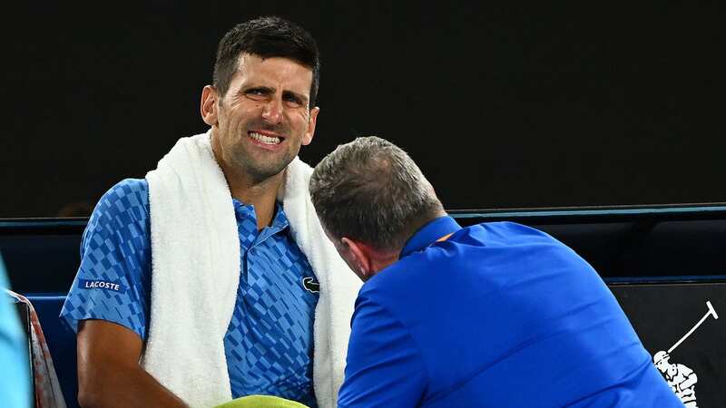 Novak Djokovic celebrates his third round victory against Grigor Dimitrov after battling through a hamstring injury (Image: Aaron Favila/AP/REX/Shutterstock)