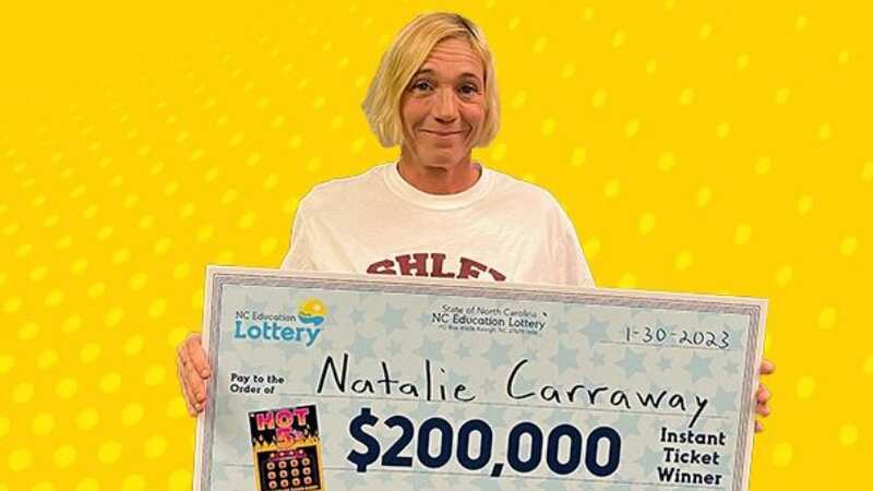 Natalie Carraway was struggling to make ends meet and was six months behind in rent (Image: North Carolina Education Lottery/Newsflash)