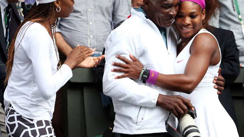 Serena Williams celebrates with her father Richard (Image: PA)