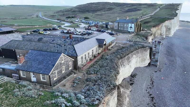The Birling Gap Visitor Centre is perilously close to the edge of the cliff (Image: EDDIE MITCHELL)