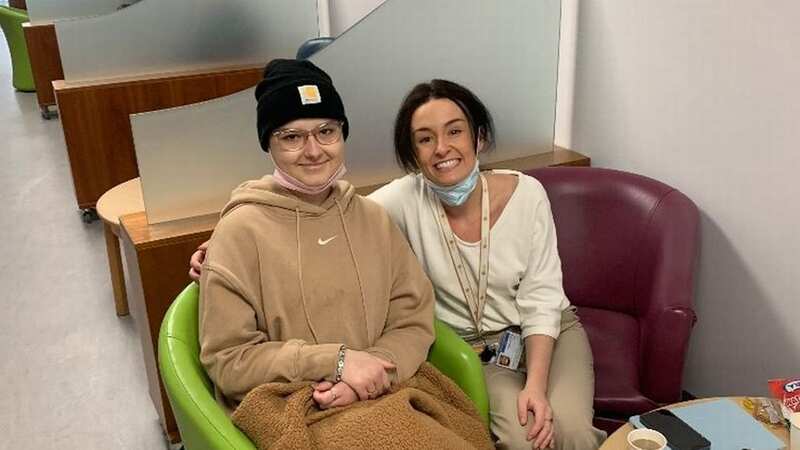 Wiktoria Lach, pictured with Cancer Support Specialist Lucy, was first diagnosed with leukaemia when she was 10